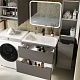 Style Line Мебель для ванной Марелла 70 Люкс Plus антискрейтч подвесная серая матовая – фотография-19